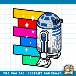 Star Wars R2 D2 Rainbow Roll Cartoon Graphic PNG Download C1 PNG Download copy