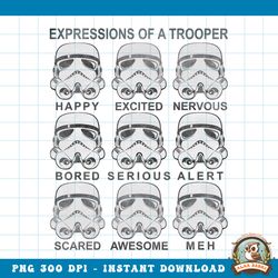 Star Wars Stormtrooper Facial Expressions Graphic PNG Download PNG Download copy