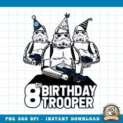 Star Wars Stormtrooper Party Hats Trio 8th Birthday Trooper PNG Download copy