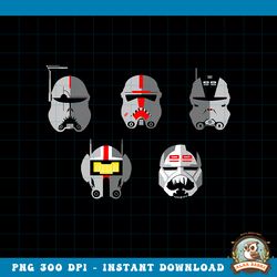 Star Wars The Bad Batch Clone Force 99 Helmets PNG Download copy