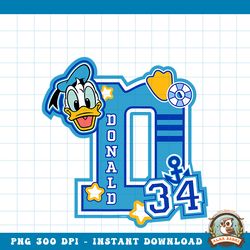 Disney Donald Duck Varsity 34 png, digital download, instant