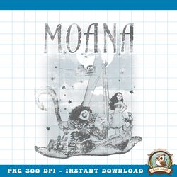 Disney Moana Maui And Moana Boat Sketch png, digital download, instant