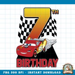 Disney Pixar Cars Lightning McQueen 7th Birthday Peel Out png, digital download, instant