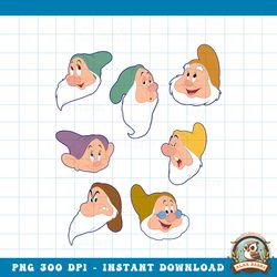 Disney Snow White And The Seven Dwarfs Expressions Today png, digital download, instant