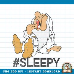 Disney Snow White Hashtag Sleepy Graphic png, digital download, instant png, digital download, instant