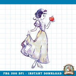 Disney Snow White Profile Watercolor Portrait png, digital download, instant