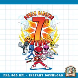 Power Rangers Awesome 7th Birthday Mini Action Shot png, digital download, instant