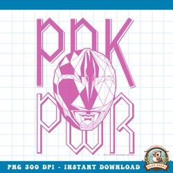 Power Rangers Pink Ranger Geometric Helmet Logo png, digital download, instant