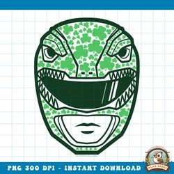 Power Rangers St. Patrick_s Day Shamrock Fill Helmet png, digital download, instant