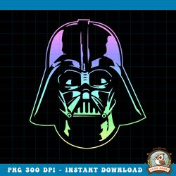 Star Wars Darth Vader Head Neon Gradient Graphic png, digital download, instant png, digital download, instant