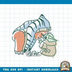Star Wars Grogu and Ahsoka Tano Force Connection png, digital download, instant