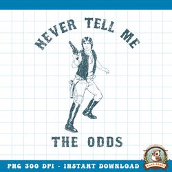 Star Wars Han Solo Never Tell Me The Odds Portrait png, digital download, instant