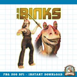 Star Wars Jar Jar Binks Combat Pose _ Big Head Background png, digital download, instant