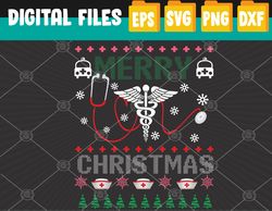 Family Winter Ugly Christmas Apparel Nurse Svg, Eps, Png, Dxf, Digital Download