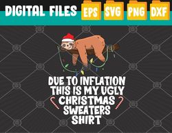 Due to Inflation Mens Ugly Christmas Svg, Eps, Png, Dxf, Digital Download