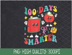 Groovy 100 Days Smarter 100th Day Of School Toddlers Kids PNG, Sublimation Design