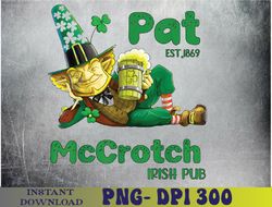 Pats Mccrotch Irish Pub Leprechaun Funny St Patricks Day Men PNG, Sublimation Design