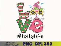 Love Lolly Life Cute Gnome Watermelon Happy Easters Day PNG, Sublimation Design