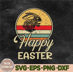 Happy Easter Bunny Rabbit Kids Retro Svg, Eps, Png, Dxf