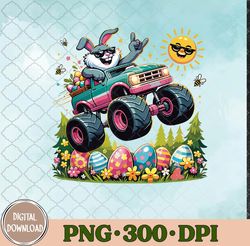 Happy Easter Bunny Monster Truck Png, Easter Png, Sublimation Design