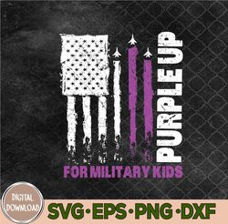 Purple Up For Military Kids Military Child Month Air Force Svg, Png, Digital Download