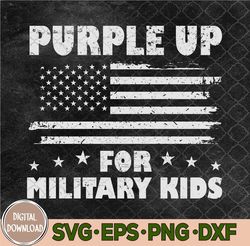 Purple Up For Military Kids Day Proud Military Children 2024 Svg, Png, Digital Download