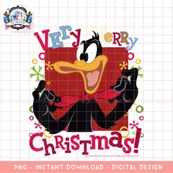 Kids Looney Tunes Christmas Daffy Duck Very Merry Christmas PNG Download copy