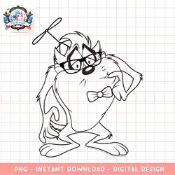 Kids Looney Tunes Taz Nerdy Line Art Portrait png, digital download, instant