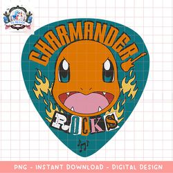 Pokemon  Charmander Rocks Face Shot Guitar Pick png, digital download, instant