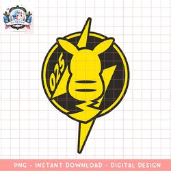 Pokemon  Pikachu Back 025 Thunder Electro Bolt Logo png, digital download, instant