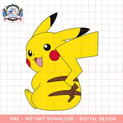Pokemon  Pikachu Happy Lookback Smile png, digital download, instant