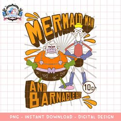 SpongeBob SquarePants Mermaid Man And Barnacle Boy png, digital download, instant