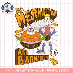 SpongeBob SquarePants Mermaid Man And Barnacle Boy Premium png, digital download, instant