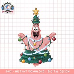 Spongebob Squarepants Patrick Star Christmas Tree png, digital download, instant