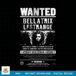 Kids Harry Potter Bellatrix Lestrange Wanted Poster White Text PNG Download copy