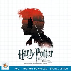 Kids Harry Potter Deathly Hallows Voldemort Silhouette Fill PNG Download copy