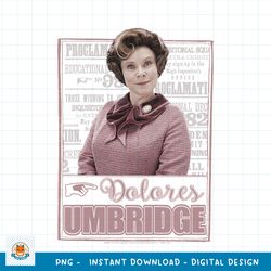 Kids Harry Potter Dolores Umbridge Proclamation Portrait PNG Download copy