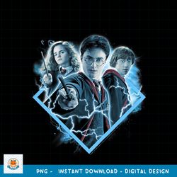 Kids Harry Potter Ron Harry Hermione Blue Lighting Portrait png, digital download