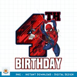 Marvel Spider-Man Web Swing 4th Birthday png, digital download