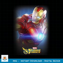 Marvel Strike Force Iron Man Glow Portrait Graphic png, digital download png, digital download