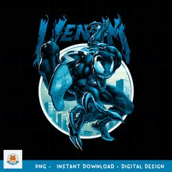 Marvel Venom Deep Blue Circle Logo Graphic png, digital download png, digital download.pngMarvel Venom Deep Blue Circle