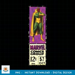 Marvel Vision Comics Group Vintage Ticket Label png, digital download
