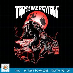 Marvel Werewolf by Night Ted And The Werewolf Comic Red png, digital download