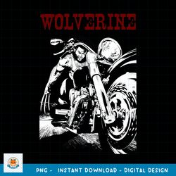 Marvel X-Men Wolverine Young Biker Logan Motorcycle png, digital download png, digital download