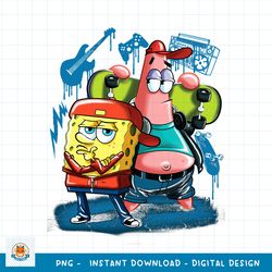 Punk Rock Spongebob With Patrick Star png, digital download