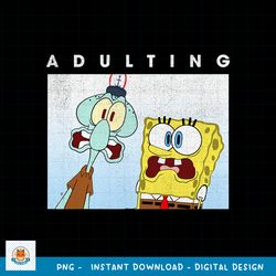 SpongeBob SquarePants _ Squidward Scared Of Adulting png, digital download