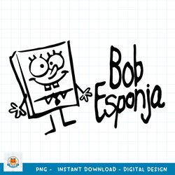 SpongeBob SquarePants Bob Esponja Spanish Doodle Logo png, digital download
