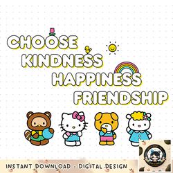 Hello Kitty and Friends Choose Kindness Happiness Friendship PNG Download copy