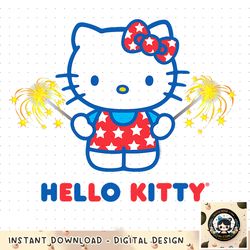 Hello Kitty Fireworks Sparklers USA Americana Patriotic Star PNG Download copy
