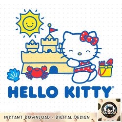 Hello Kitty Summer Beach Sandcastle png, digital download, instant